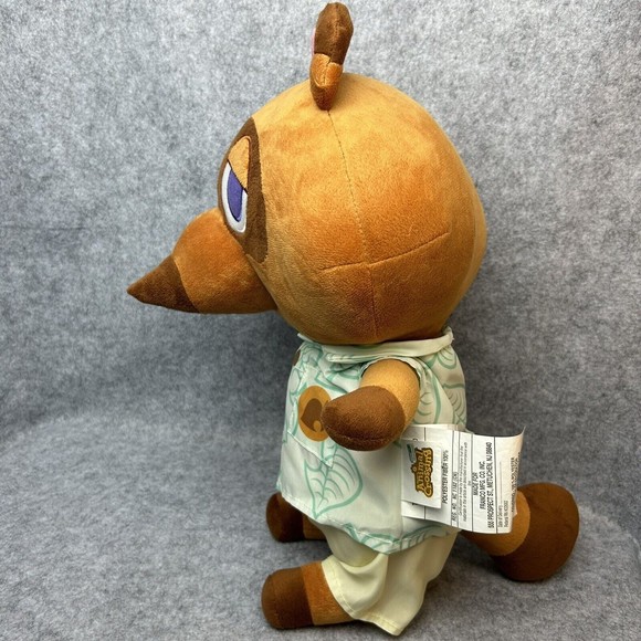 Animal Crossing Tom Nook Brown Racoon Plush 18” Nintendo Accent Cuddle Pillow - Picture 2 of 9